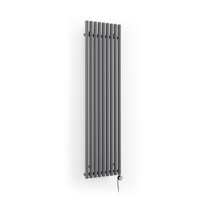 Image of Terma Rolo Room Electric Vertical Designer radiator Modern Grey Powder Paint (H)1800 mm (W)480 mm