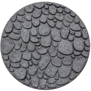 Image of Grey Single size River rock Stepping stone 0.2m²