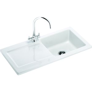 Image of Franke Livorno Gloss White Ceramic 1 Bowl Sink