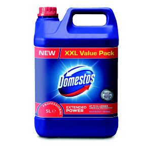 Image of Domestos Washroom surfaces & toilets unscented Bleach 5L