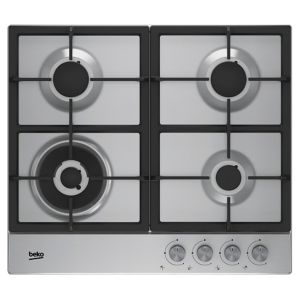 Image of Beko HQAW 64225 SX 4 Burner Silver Stainless steel Gas Hob (W)670mm