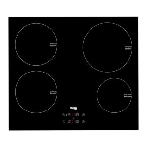 Image of Beko HQI 64400 AT 4 Zone Black Glass Induction Hob (W)580mm