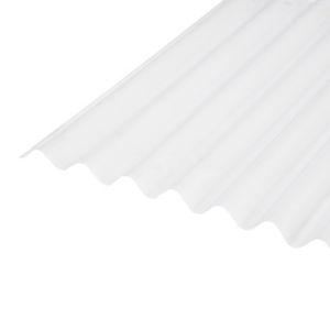 Image of Corrubit Clear PVC Corrugated Roofing sheet (L)2m (W)950mm (T)0.8mm
