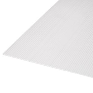 Image of Roof pro Clear Polycarbonate Twinwall Roofing sheet (L)2m (W)1000mm (T)10mm