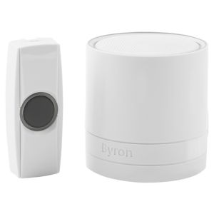 Image of Byron White Wireless Battery-powered Door chime kit