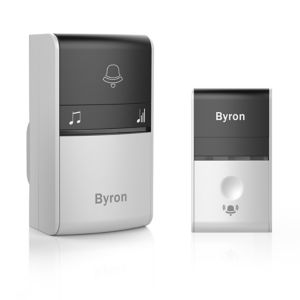 Image of Byron Black & grey Wireless Door chime kit 23412UK
