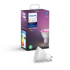 Image of Philips Hue GU10 LED Colour changing Classic Dimmable Smart Light bulb