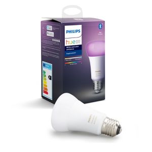 Image of Philips Hue E27 LED Colour changing Classic Dimmable Smart Light bulb