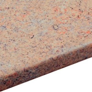 Image of 38mm B&Q Venice Laminate Brown Satin Granite Effect Round Edge Breakfast Bar (L)2000mm (D)900mm