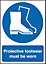 Protective footwear Polypropylene Safety sign, (H)420mm (W)297mm
