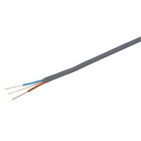 Prysmian 6242YH 1mm² Grey Twin & earth cable, 25m