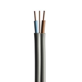 Prysmian 6242YH 2.5mm² Grey Twin & earth cable, 10m