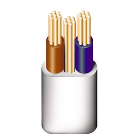 Prysmian 6242YH 2.5mm² Grey Twin & earth cable, 5m