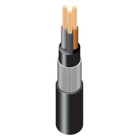 Prysmian 6943X Black 3 core Cable 2.5mm² x 10m