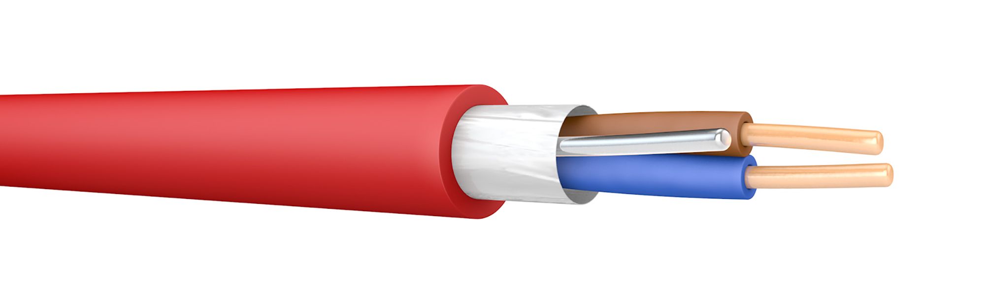 Prysmian FP200 Red 2 core Fire resistant cable, 1.5mm² x 50m