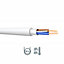 Prysmian FP200 White 2 core Fire resistant cable, 2.5mm² x 50m