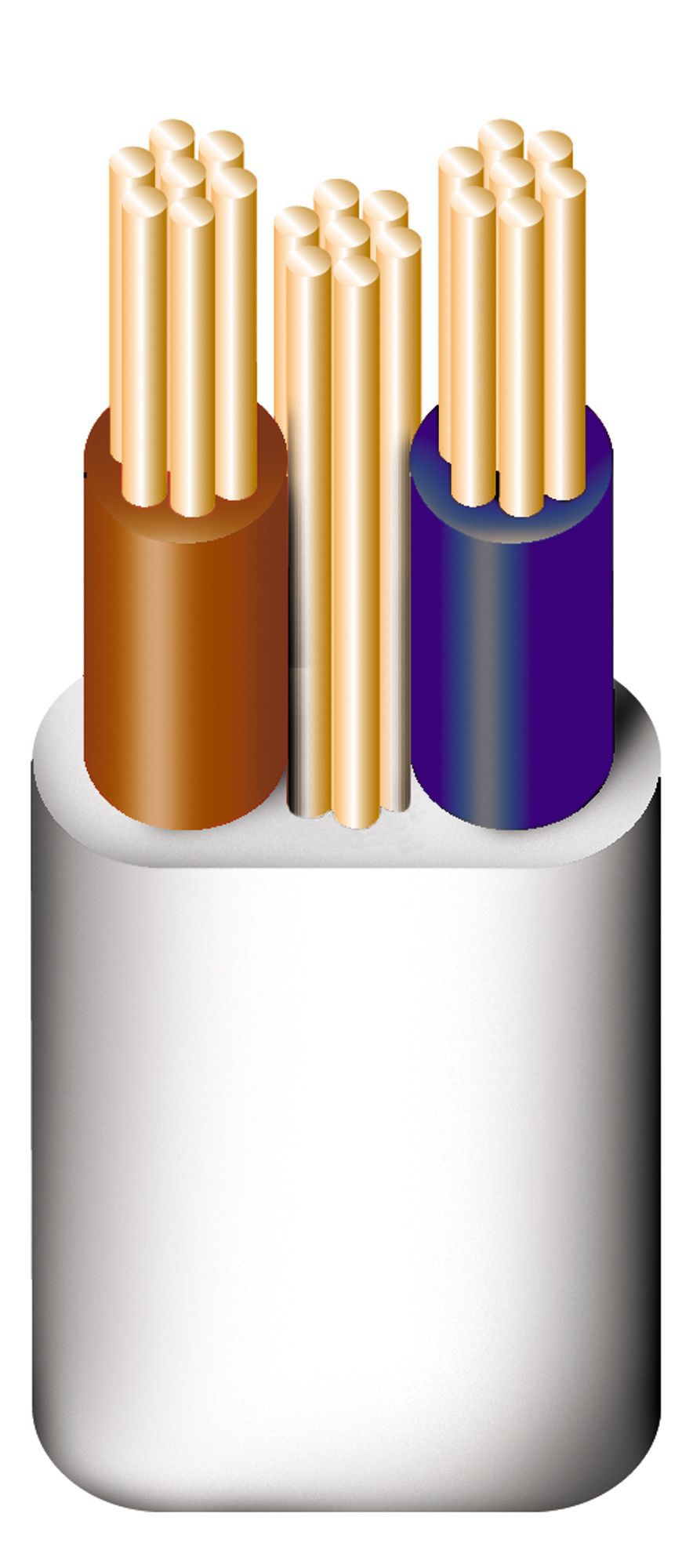 Prysmian Grey Twin & earth Cable 1mm² x 5m