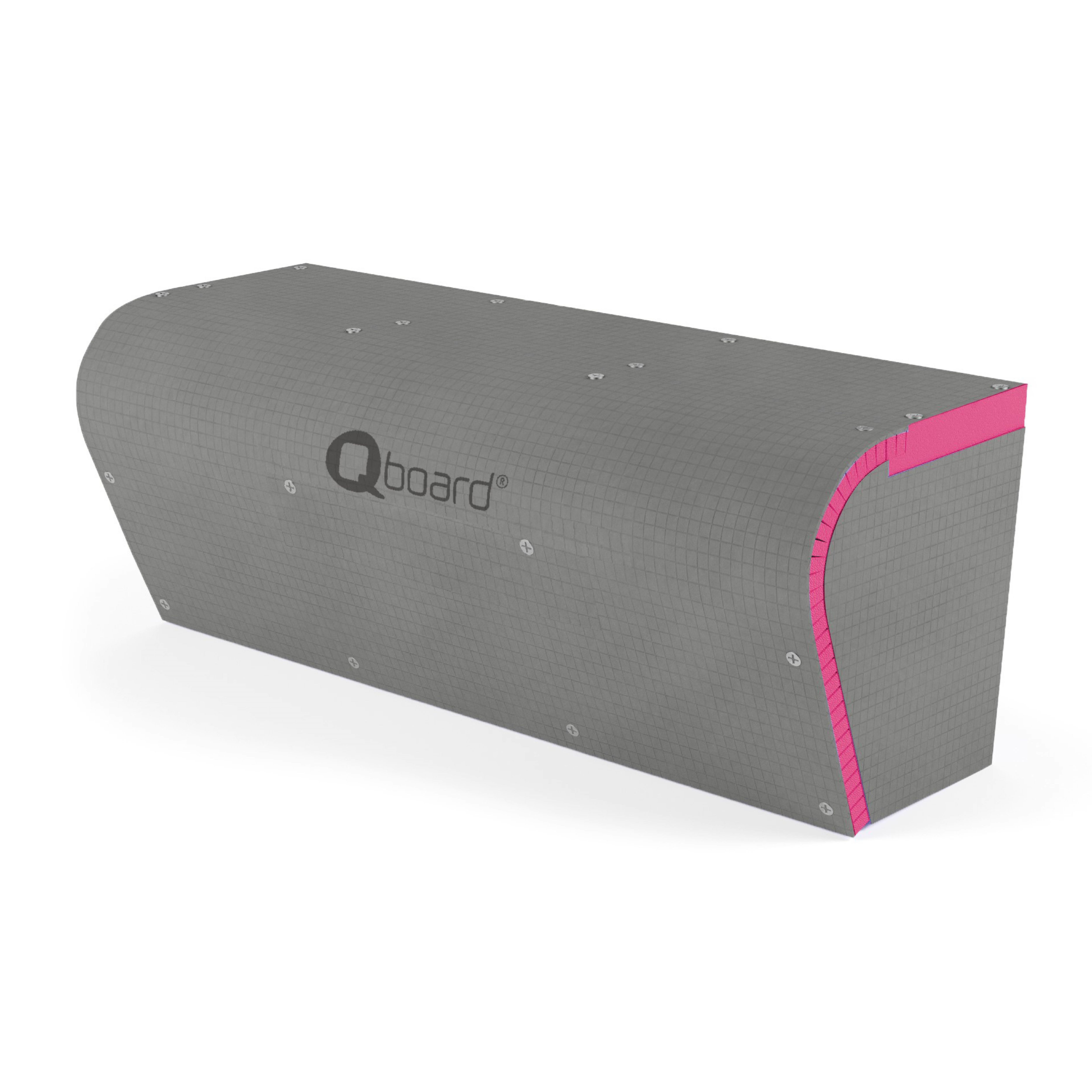 Qboard Curved Bathroom & wet room Bench kit (H) 470mm x (W) 1200mm