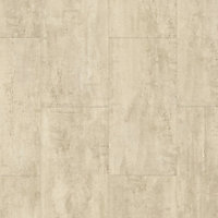 Quick-step Lima Beige Travertine effect Luxury vinyl flooring tile Pack of 5
