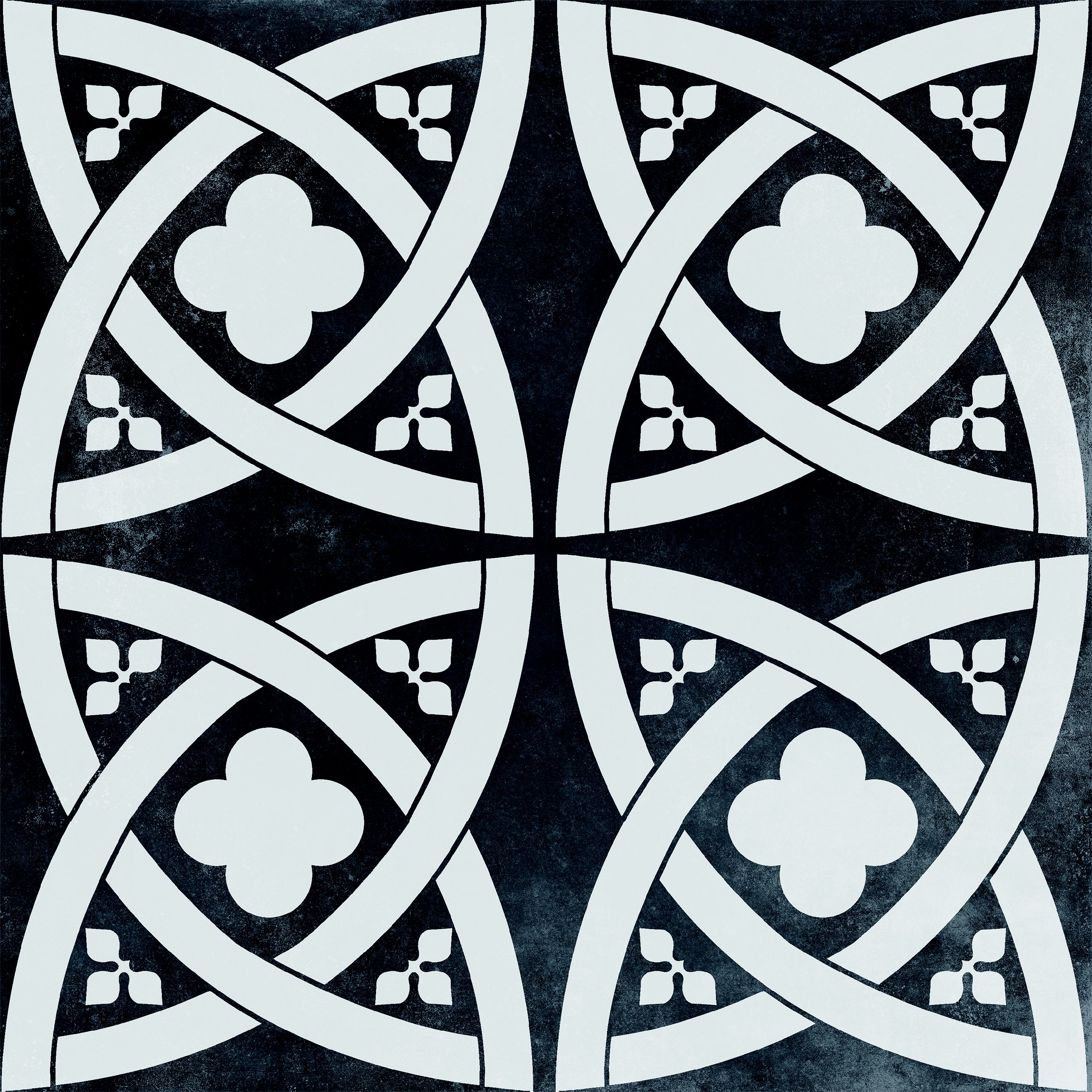 Radford Black & white Matt Patterned Porcelain Outdoor Floor Tile, Pack of 2, (L)604mm (W)604mm