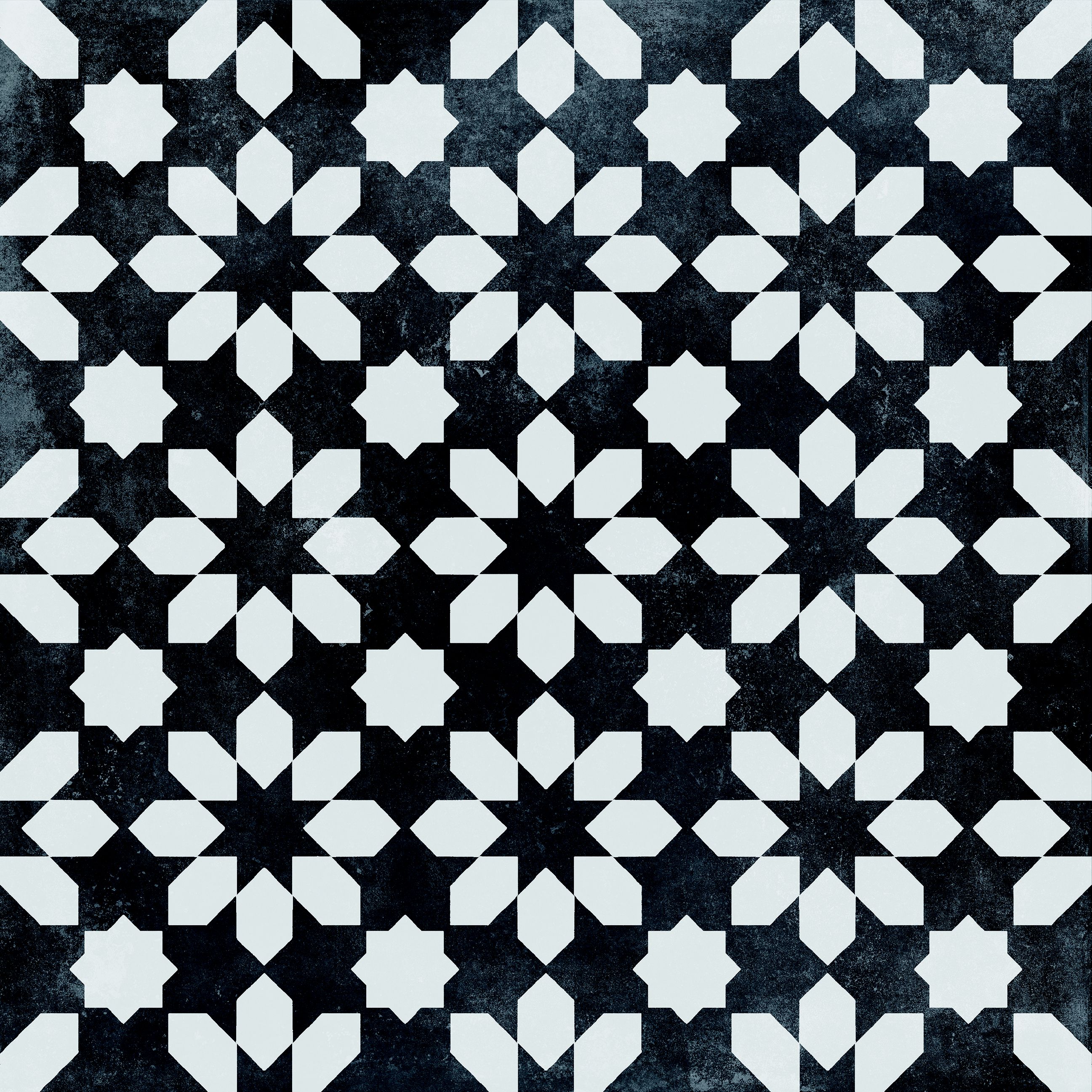 Radford Black & white Matt Patterned Porcelain Outdoor Floor Tile, Pack of 2, (L)604mm (W)604mm