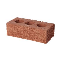 Raeburn Bothwell Castle Rustic Rough Red Perforated Facing brick (L)215mm (W)102.5mm (H)65mm