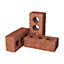 Raeburn Bothwell Castle Rustic Rough Red Perforated Facing brick (L)215mm (W)102.5mm (H)65mm