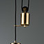 Ragner Pendant Antique brass effect Ceiling light