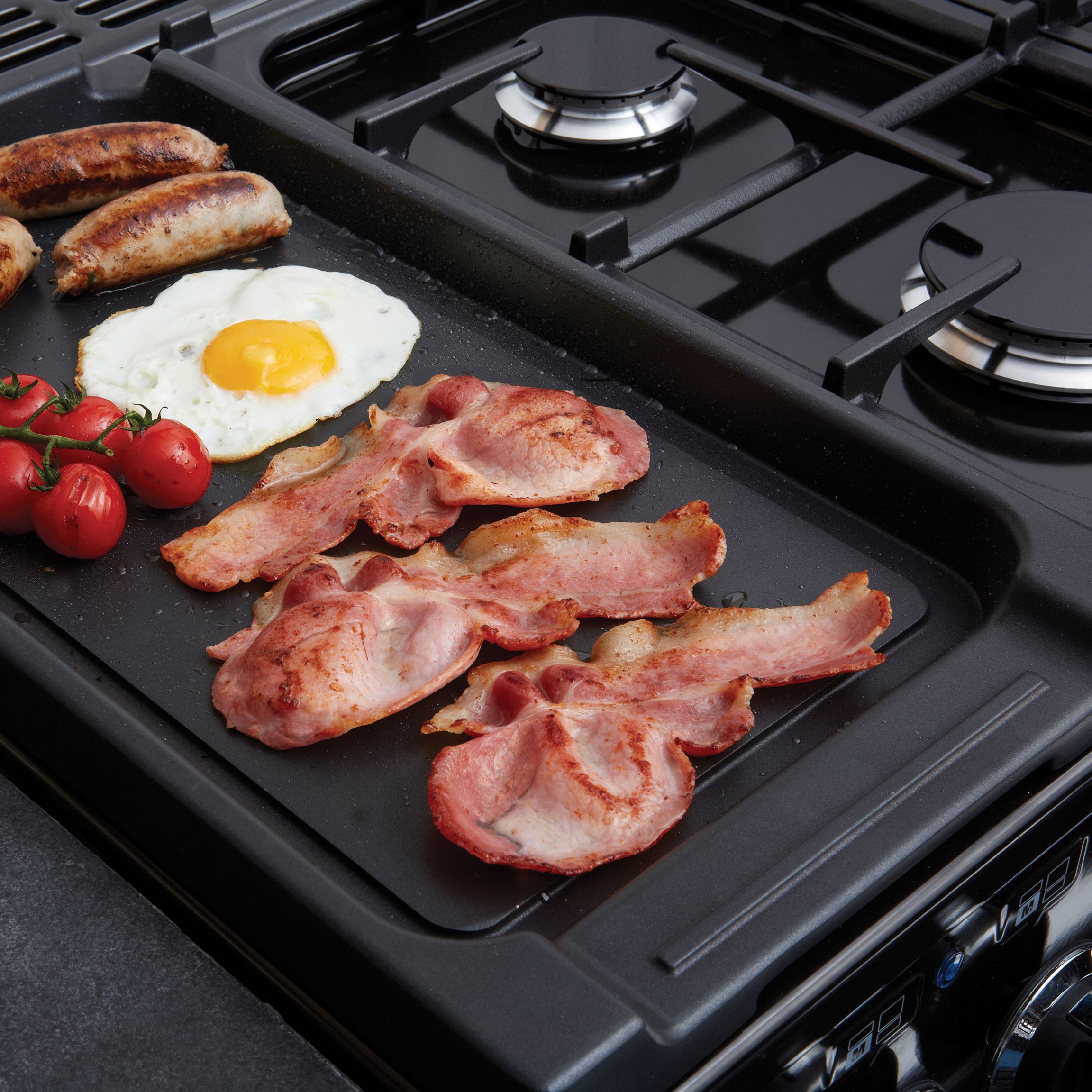 Rangemaster PDL110DFFGB/C Freestanding Electric Range cooker with Gas Hob - Black