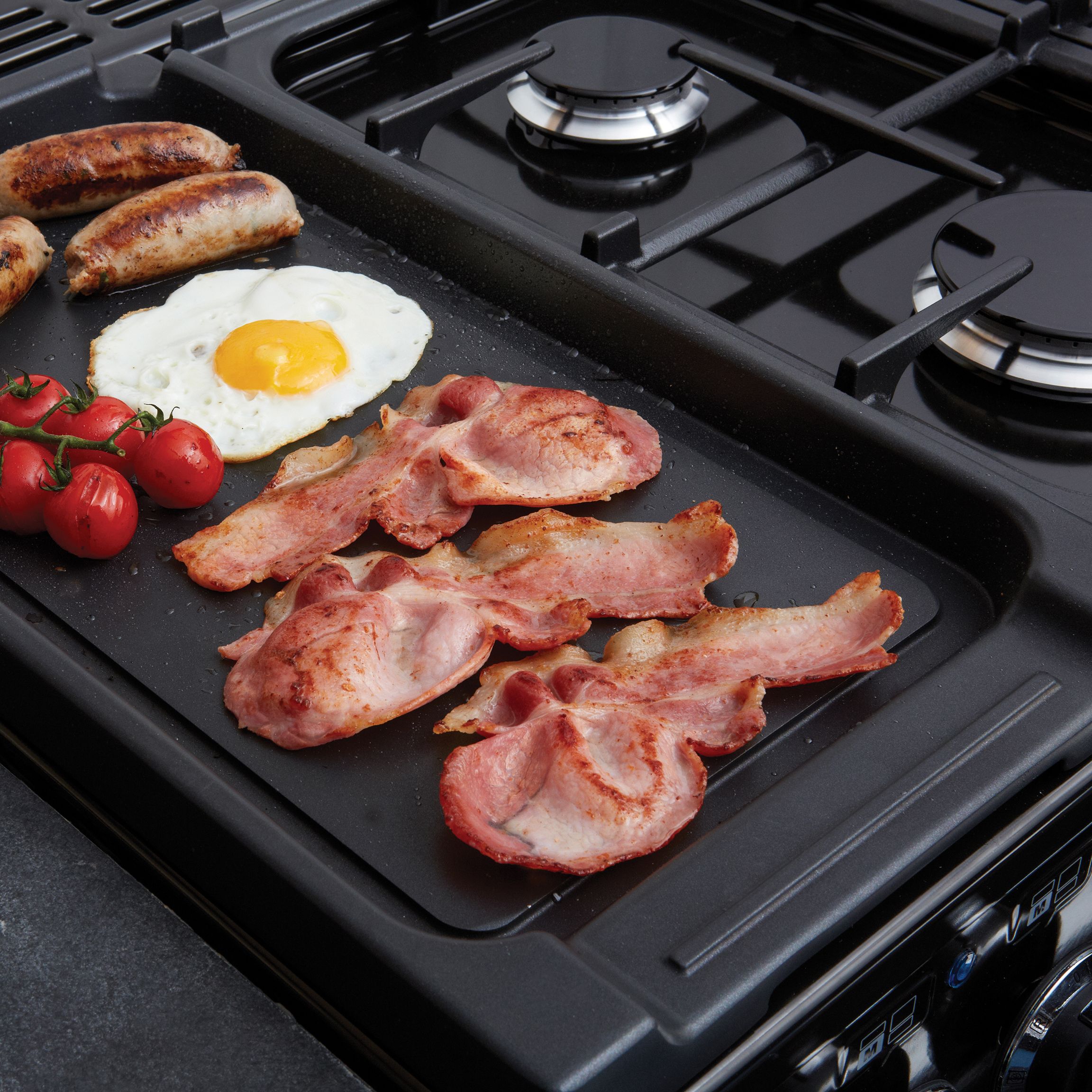 Rangemaster PDL110DFFSS/C Freestanding Electric Range cooker with Gas Hob - Stainless steel effect