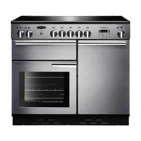 Rangemaster PROP100EISSC Freestanding Electric Range cooker with Induction Hob - Stainless steel effect