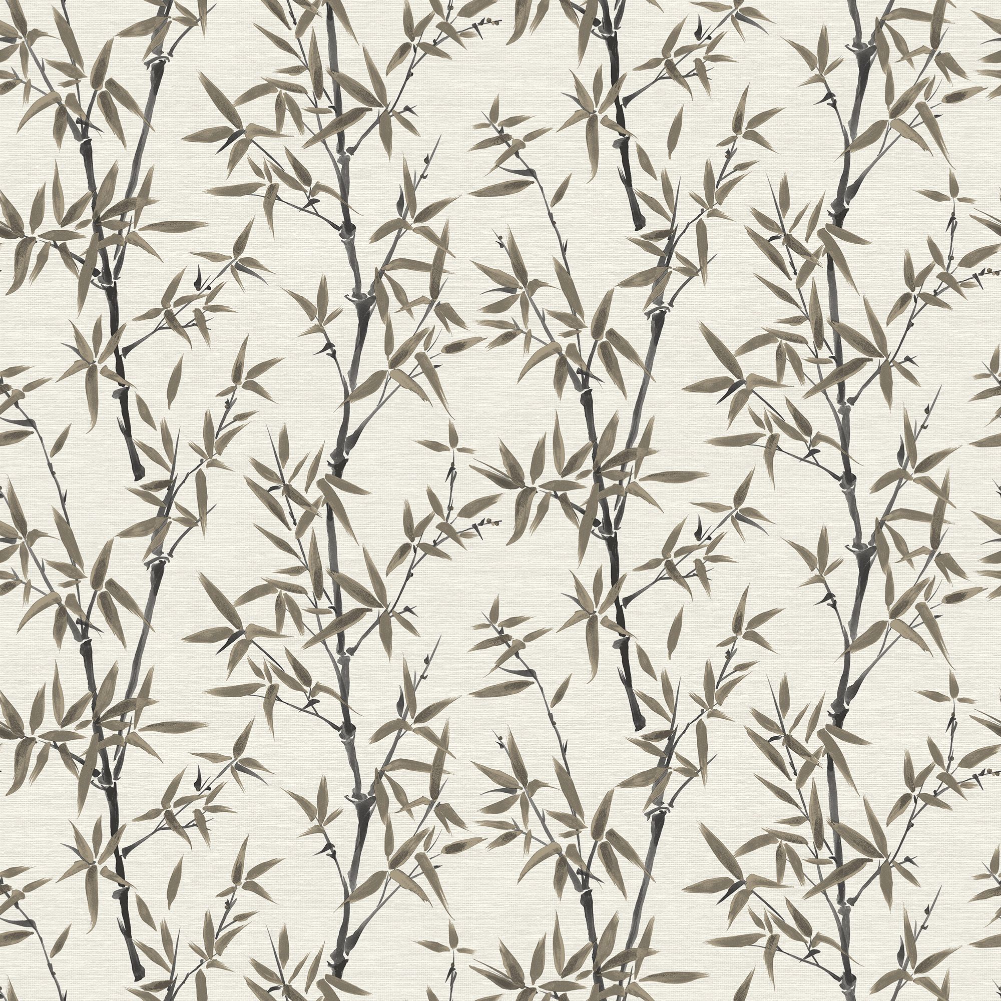 Rasch Grey Monochrome effect Bamboo Embossed Wallpaper