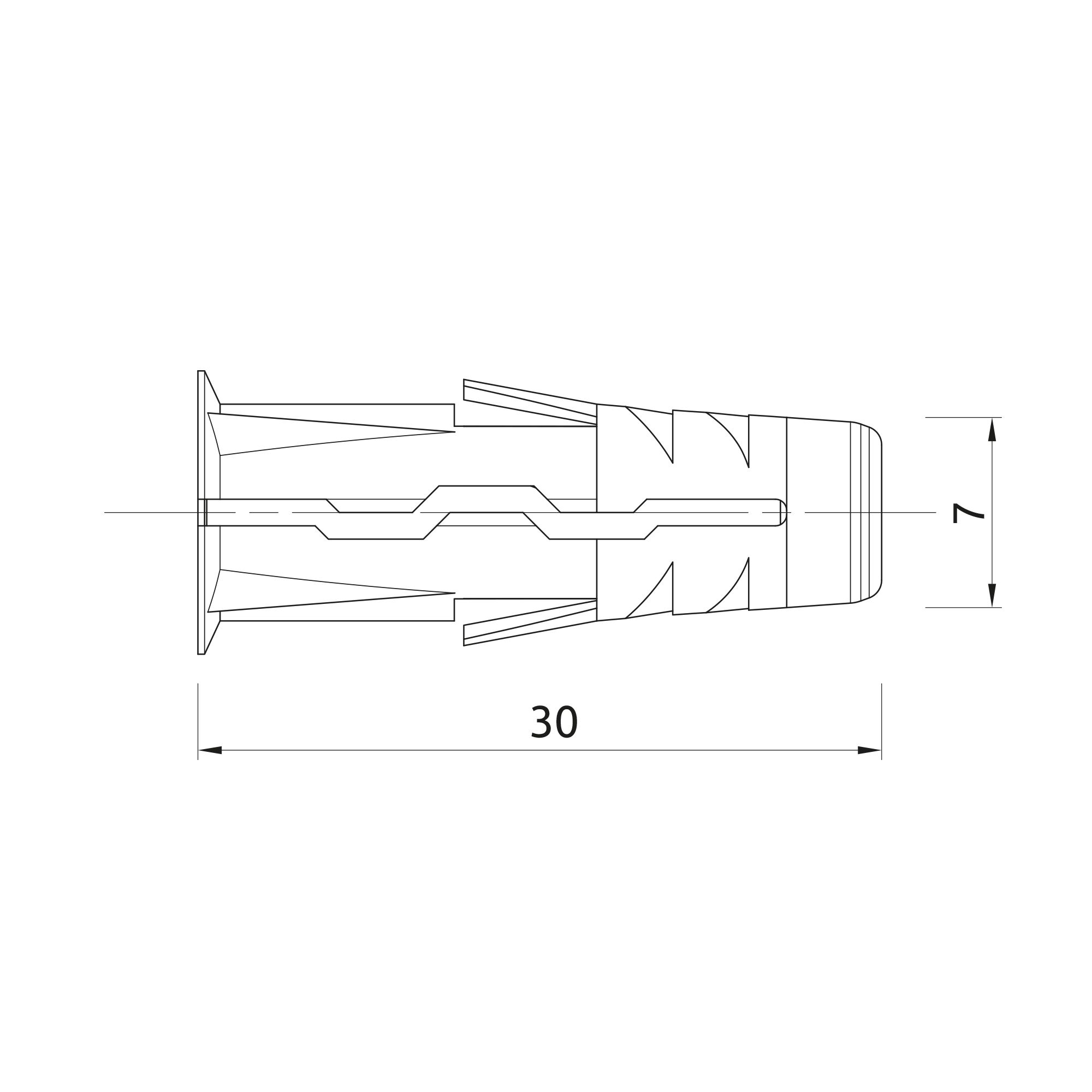Rawlplug Brown Multi-purpose screw & wall plug (Dia)7mm (L)30mm, Pack of 200