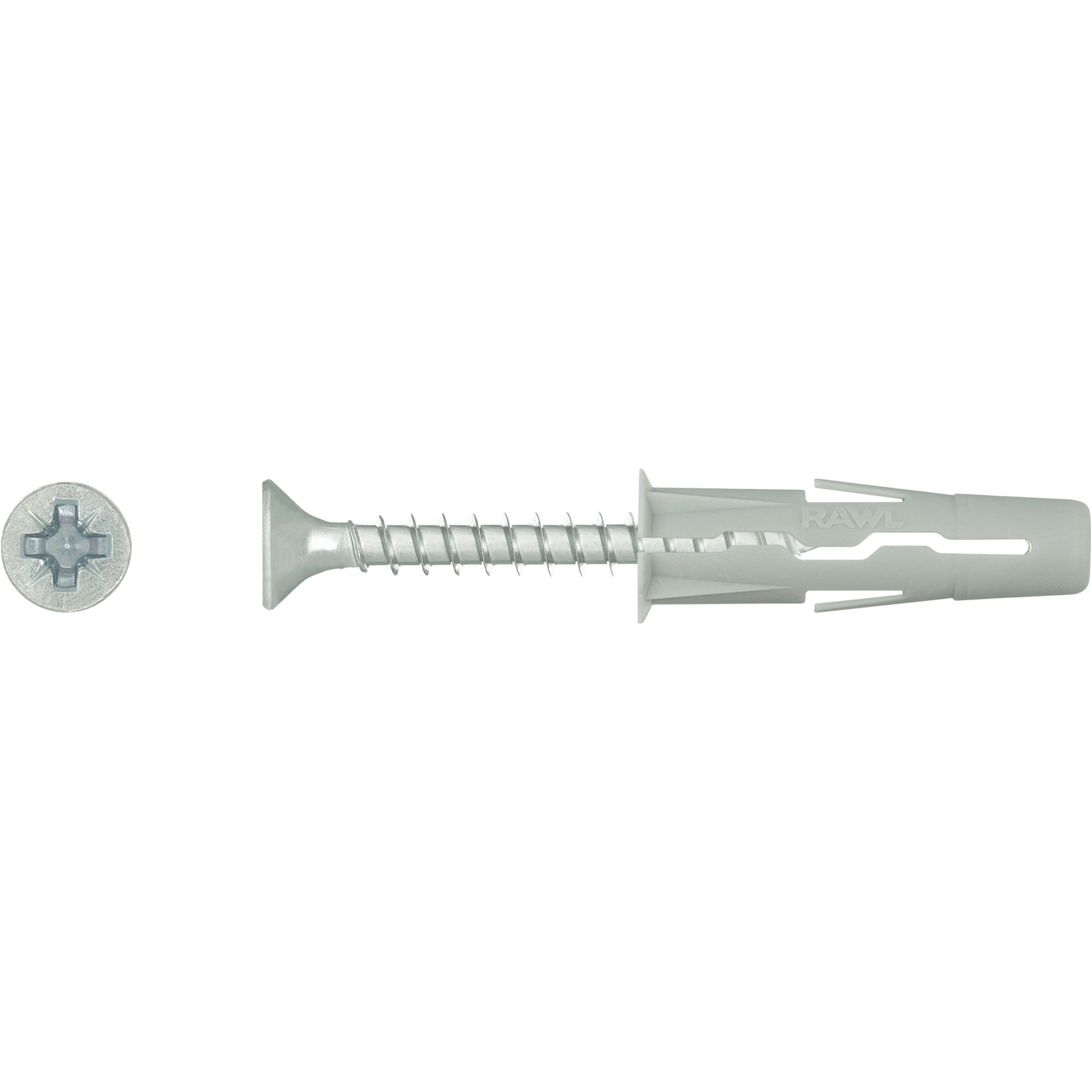 Rawlplug Uno Grey Multi-purpose screw & wall plug (Dia)10mm (L)36mm, Pack of 50