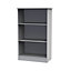 Ready assembled Matt grey Freestanding Bookcase, (H)1245mm (W)765mm