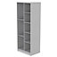 Ready assembled Matt grey Freestanding Bookcase, (H)1970mm (W)740mm
