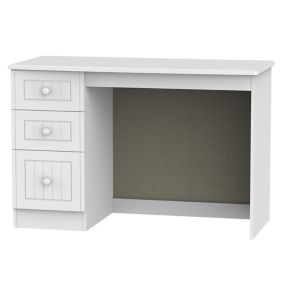 Ready assembled Matt white 3 drawer Desk (H)795mm (W)540mm (D)540mm