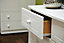 Ready assembled Matt white 4 Drawer Midi Chest of drawers (H)885mm (W)580mm (D)415mm