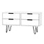 Ready assembled Matt white 4 Drawer Wide Chest of drawers (H)570mm (W)1145mm (D)395mm
