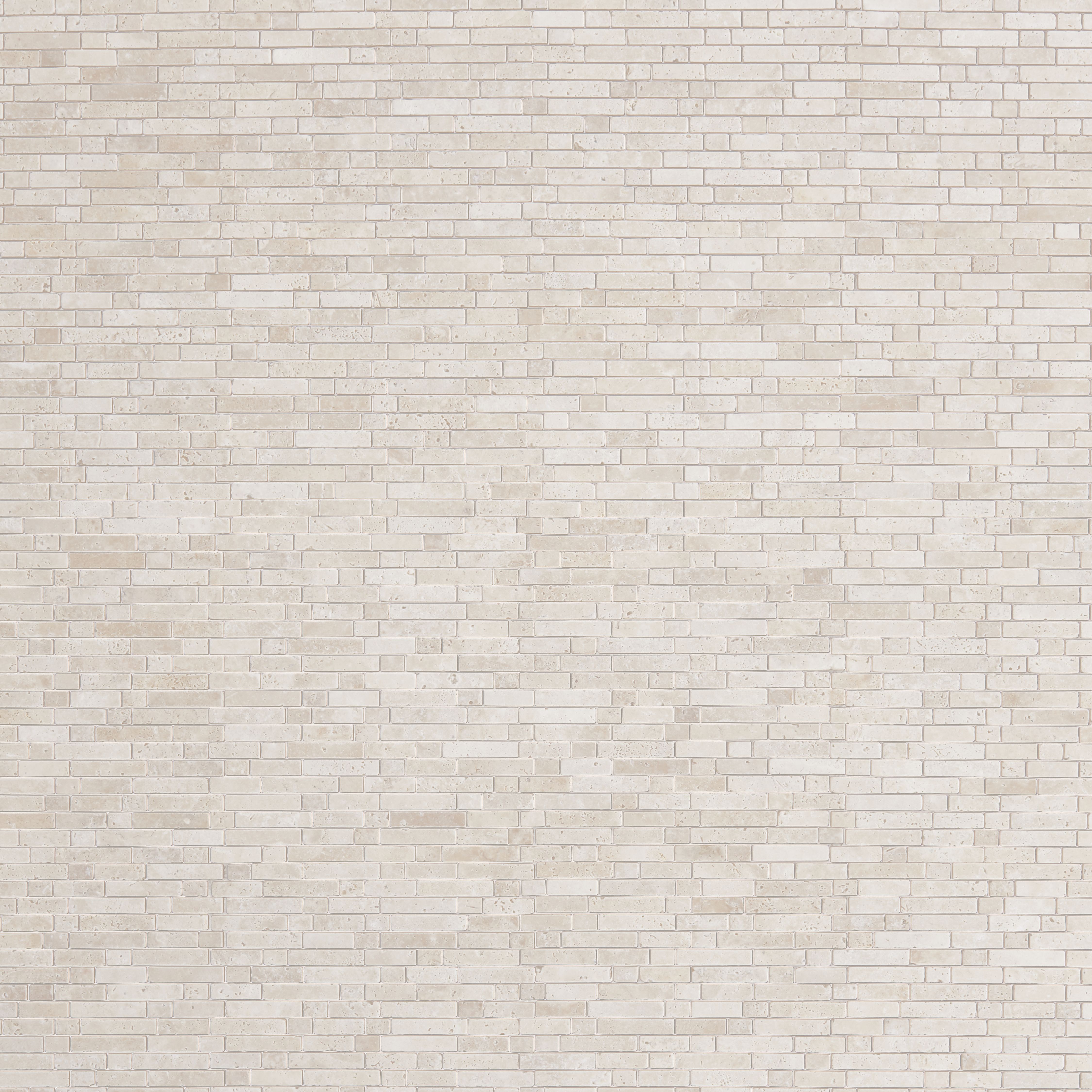 Real tumbled travertine Beige Natural stone Mosaic tile sheet, (L)310mm (W)305mm