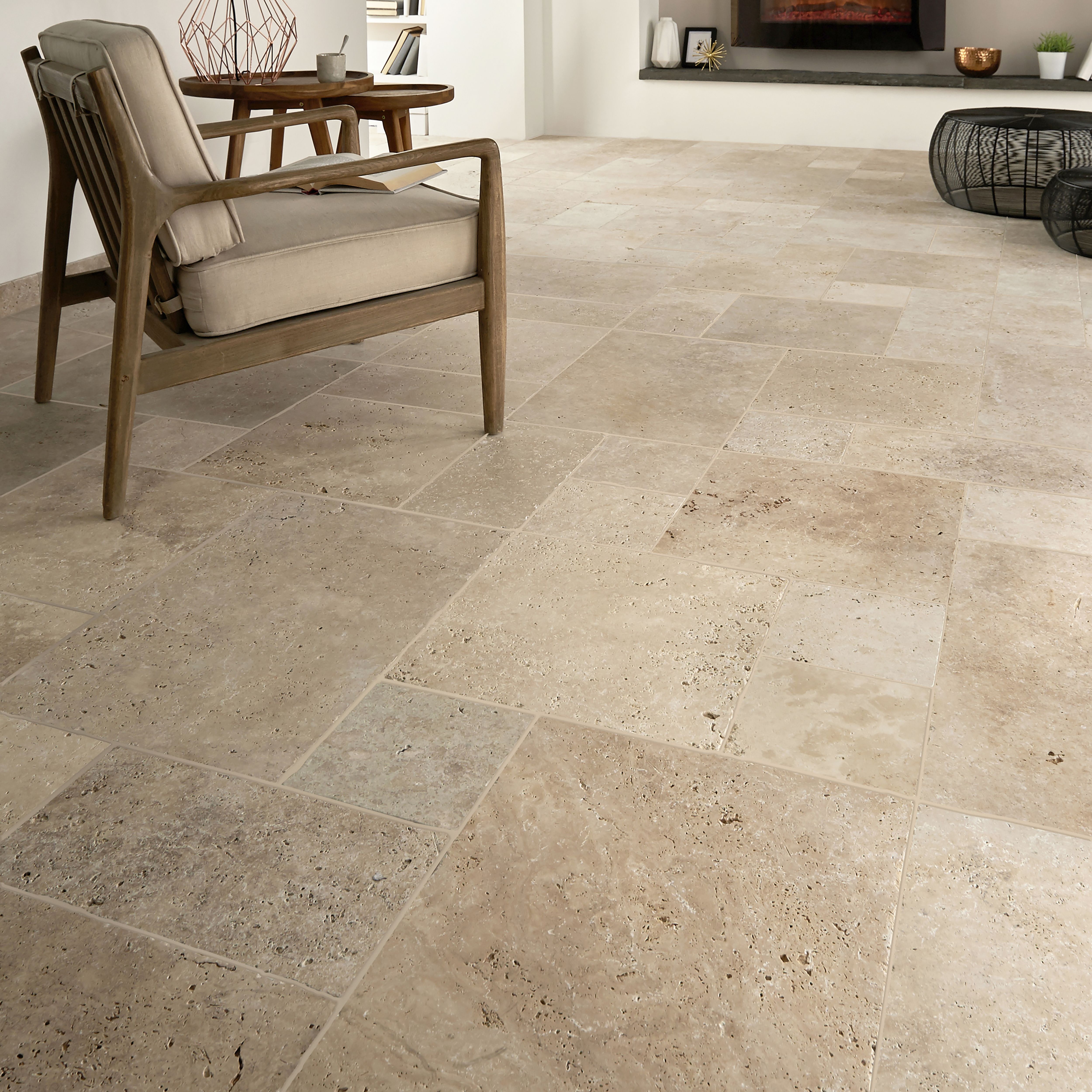 travertine floor tile