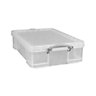 Really Useful Heavy duty Clear 33L Plastic Stackable Storage box & Lid