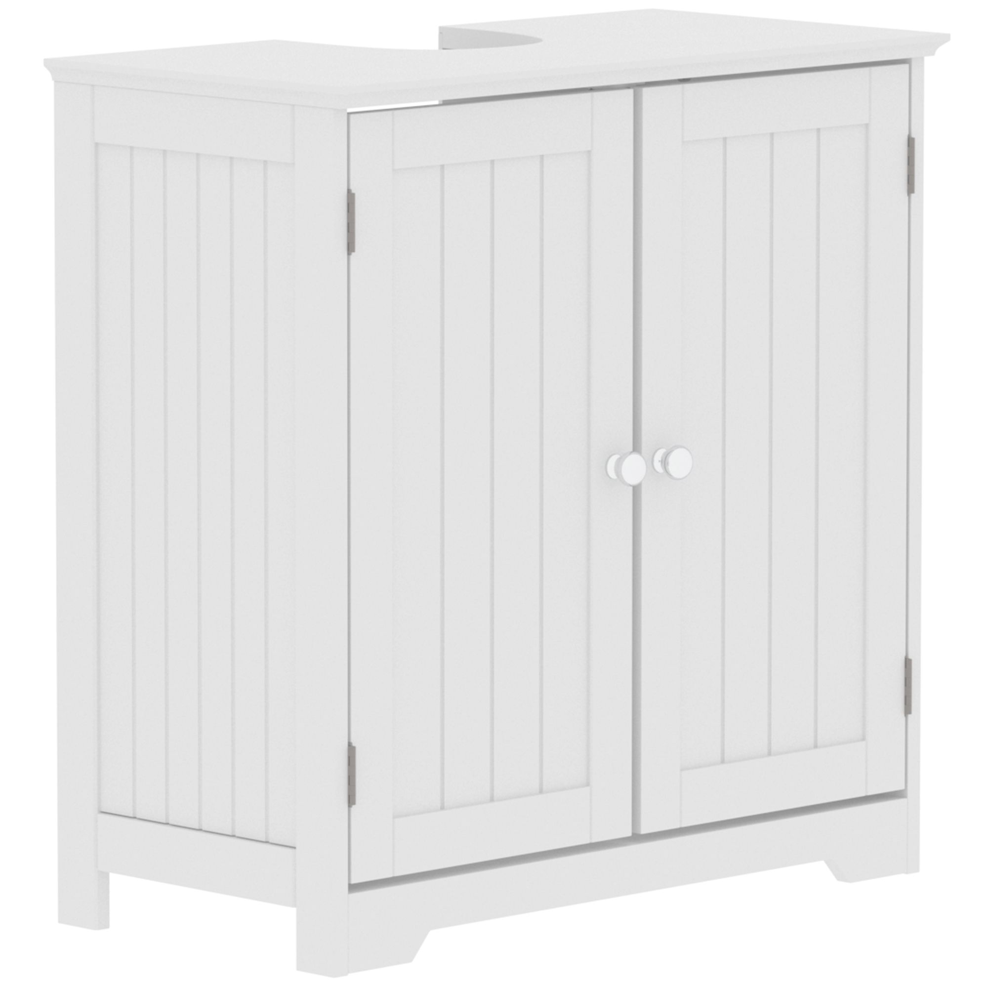Rebecca Jones Matt White Freestanding Double Bathroom Sink cabinet (H)60cm (W)60cm