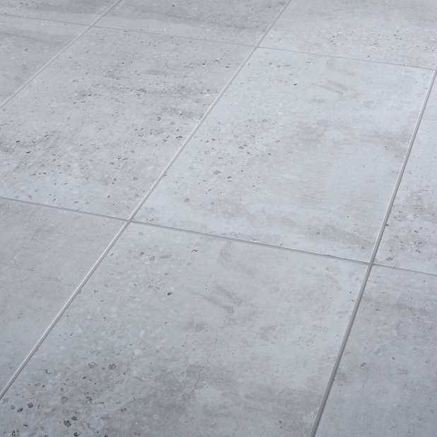 Reclaimed Grey Matt Concrete Effect, How To Lay Porcelain Floor Tile On Concrete