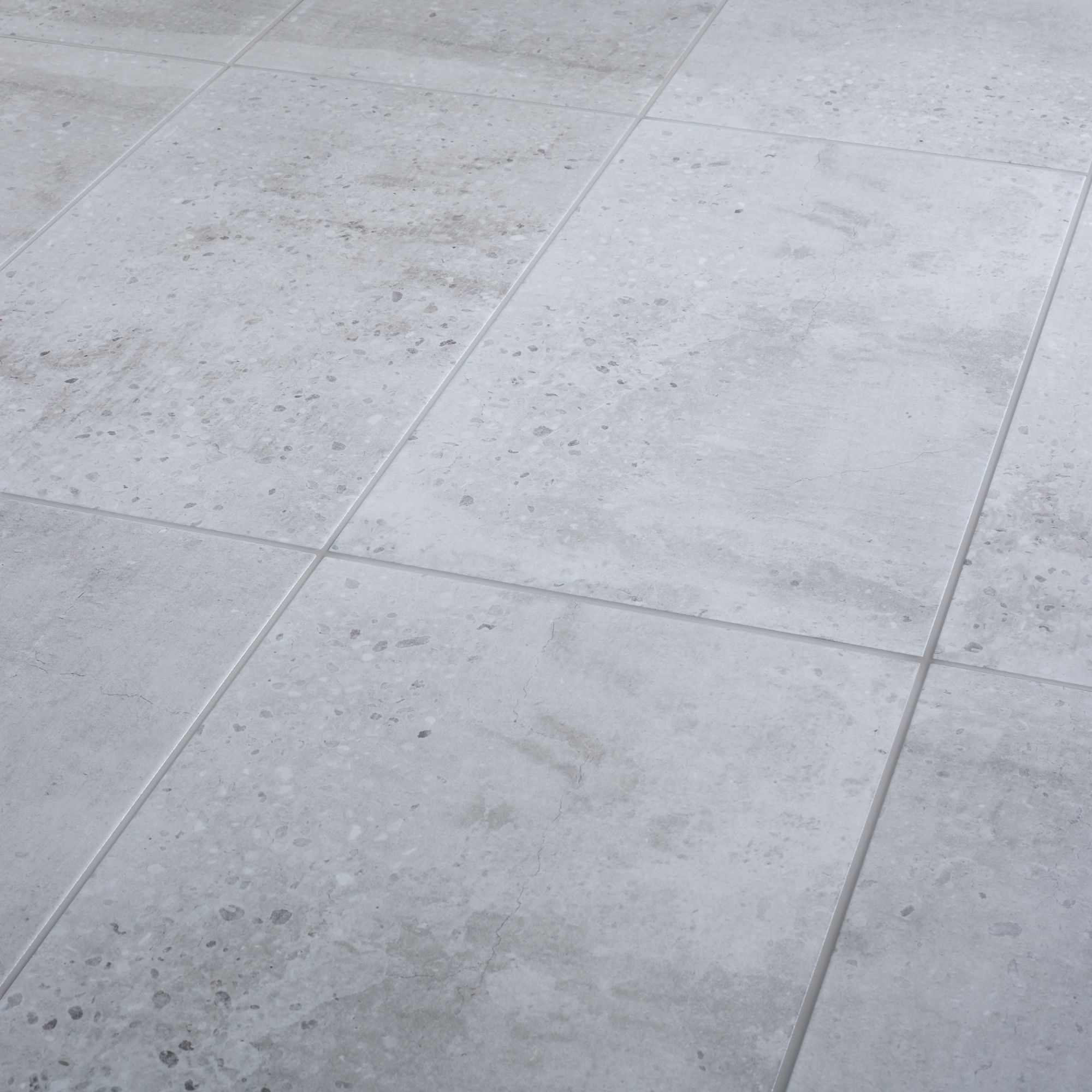 Reclaimed Grey Matt Concrete effect Porcelain Wall & floor Tile, Pack of 6, (L)600mm (W)300mm