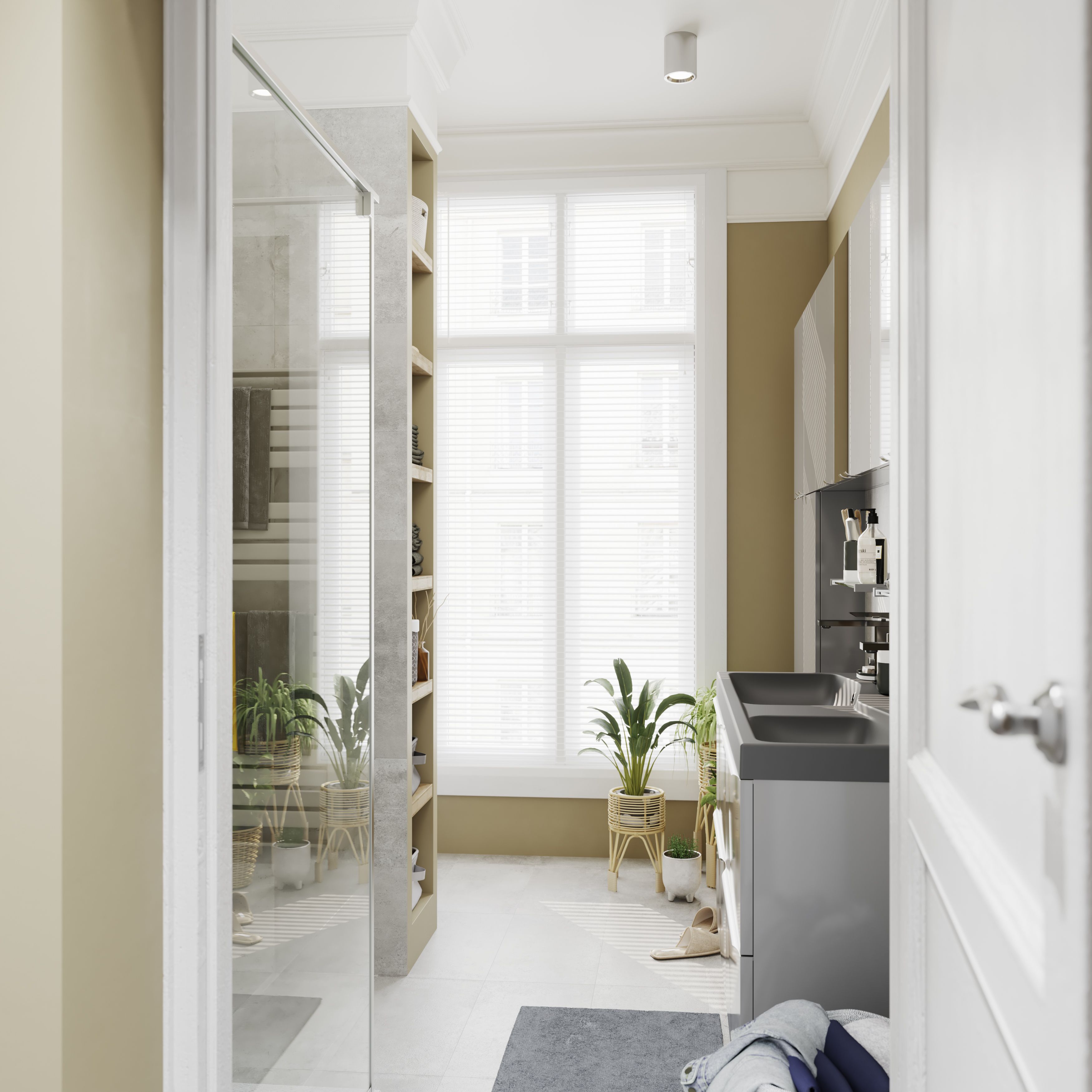 Reclaimed Grey Matt Concrete effect Porcelain Wall & floor Tile, Pack of 6, (L)600mm (W)300mm