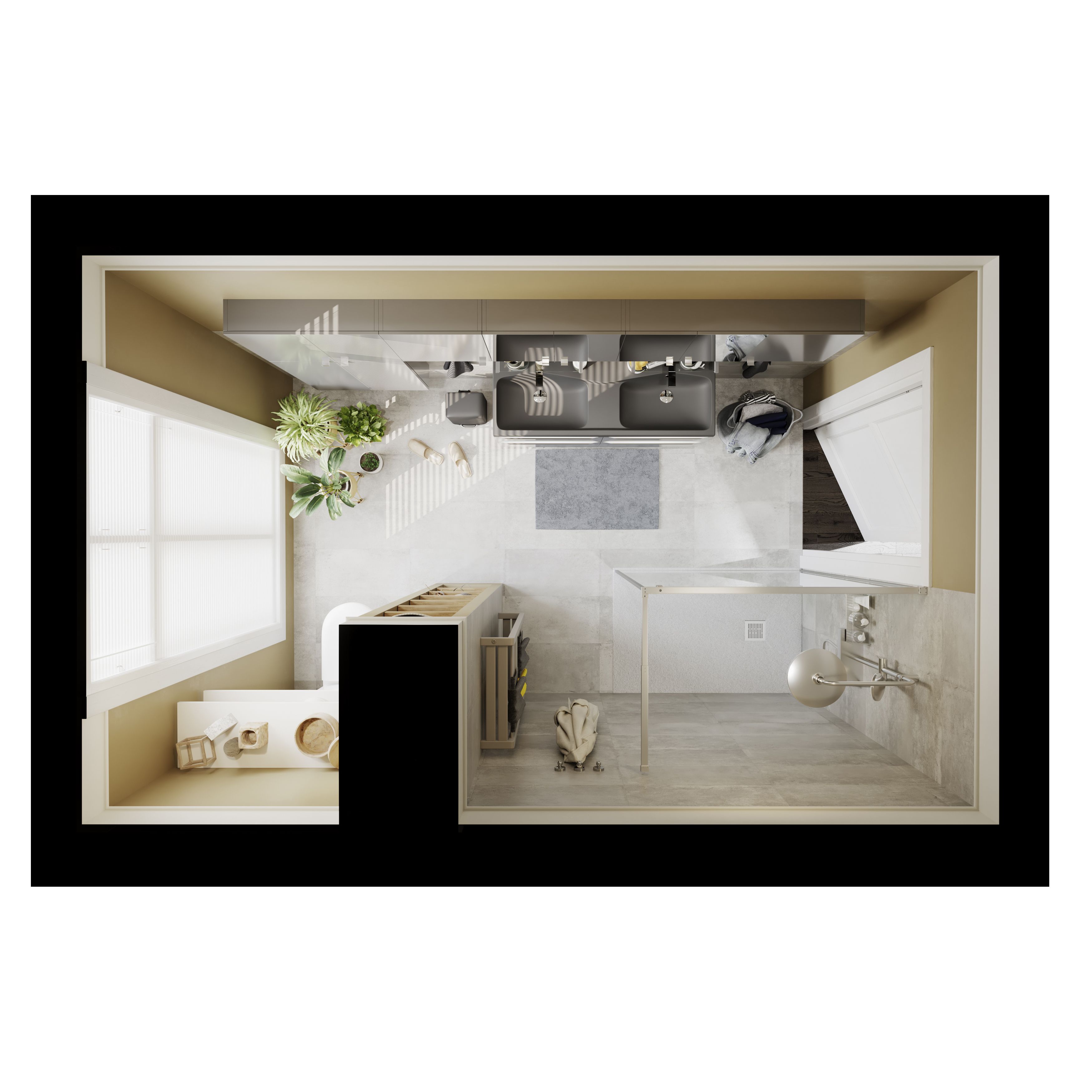 Reclaimed Grey Matt Concrete effect Porcelain Wall & floor Tile, Pack of 6, (L)600mm (W)300mm