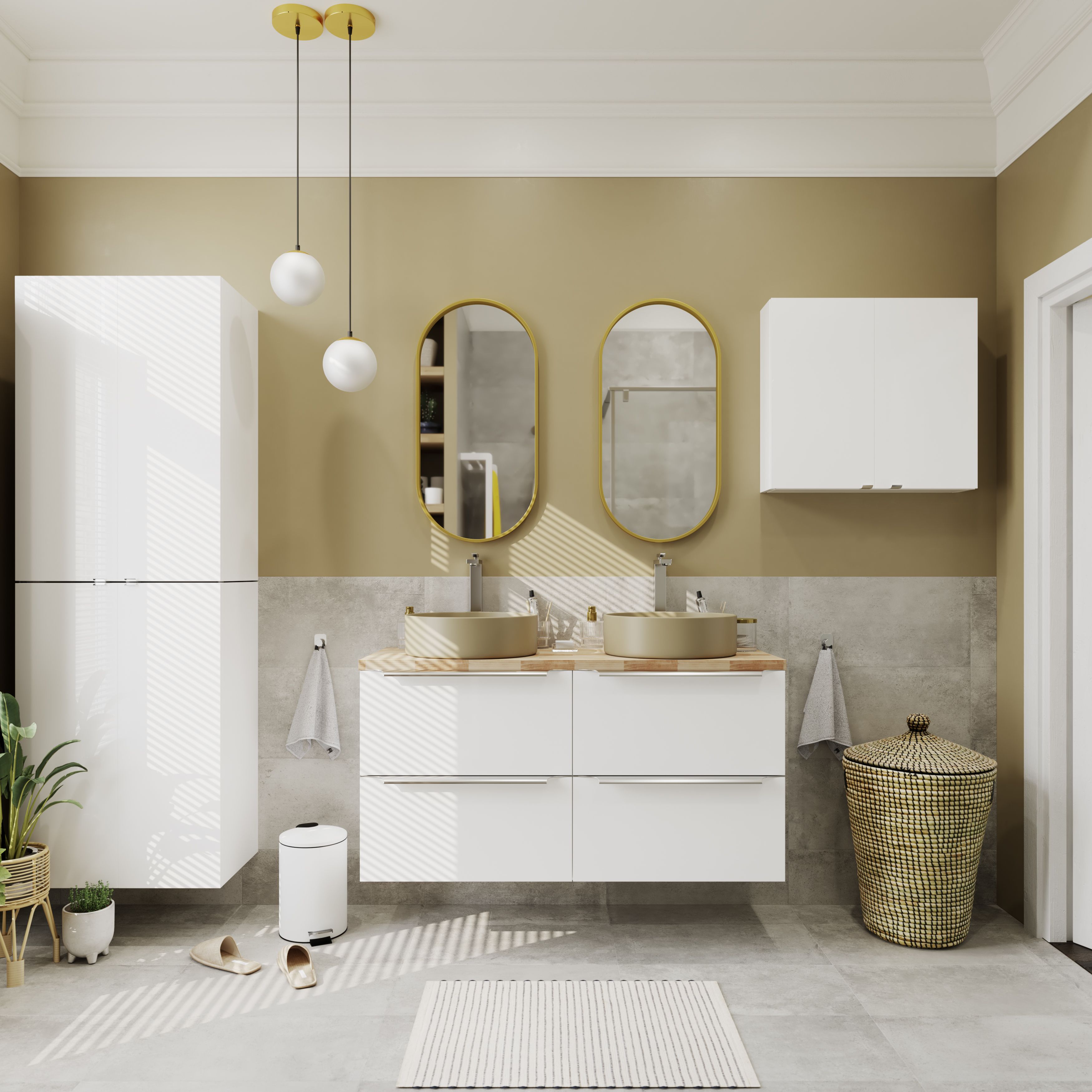 Reclaimed Grey Matt Concrete effect Porcelain Wall & floor Tile, Pack of 6, (L)600mm (W)300mm
