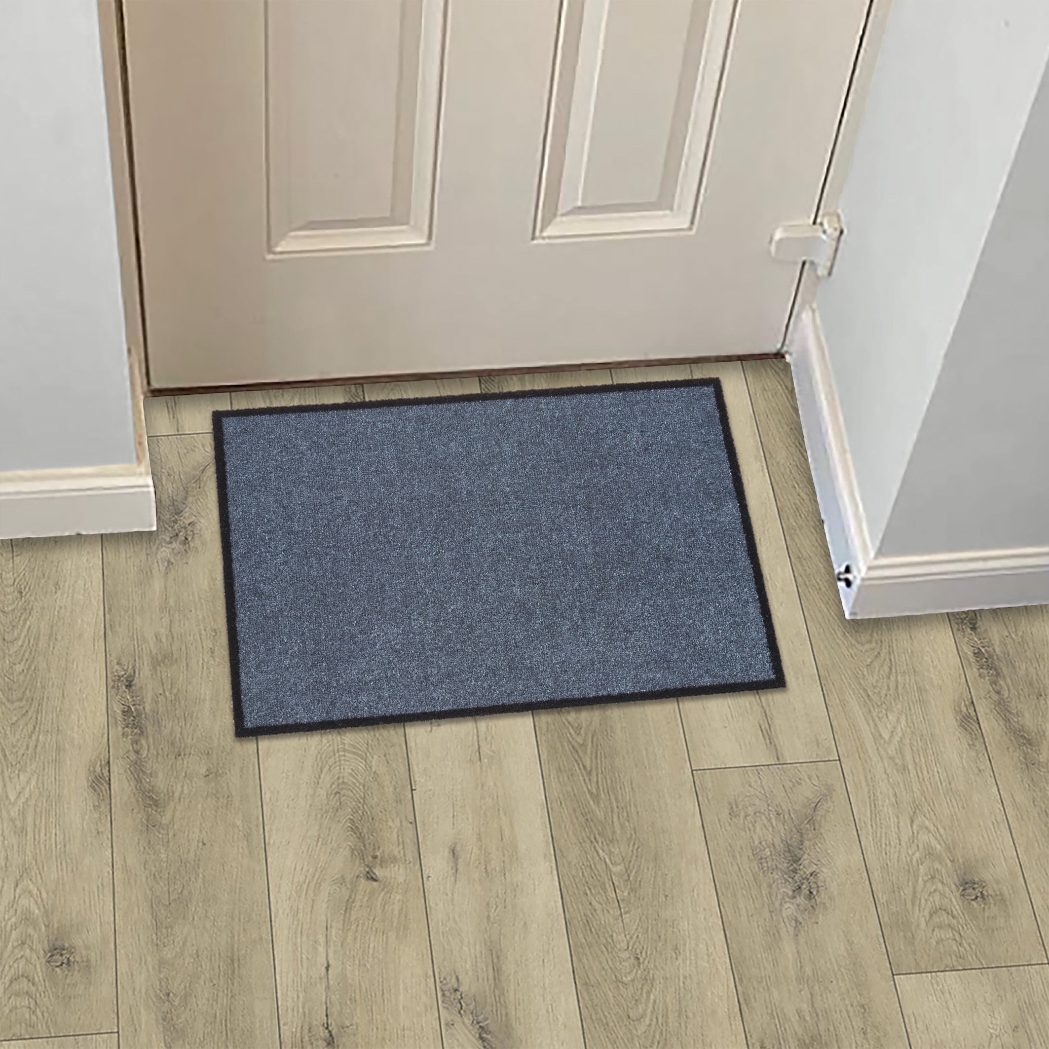 Recylon Grey Plain Heavy duty Mat, 75cm x 50cm