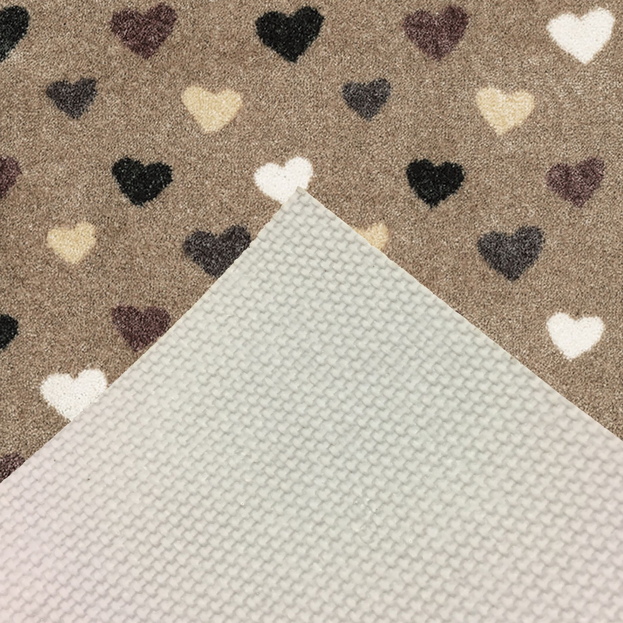 Recylon Multi Heart design Heavy duty Mat, 75cm x 50cm